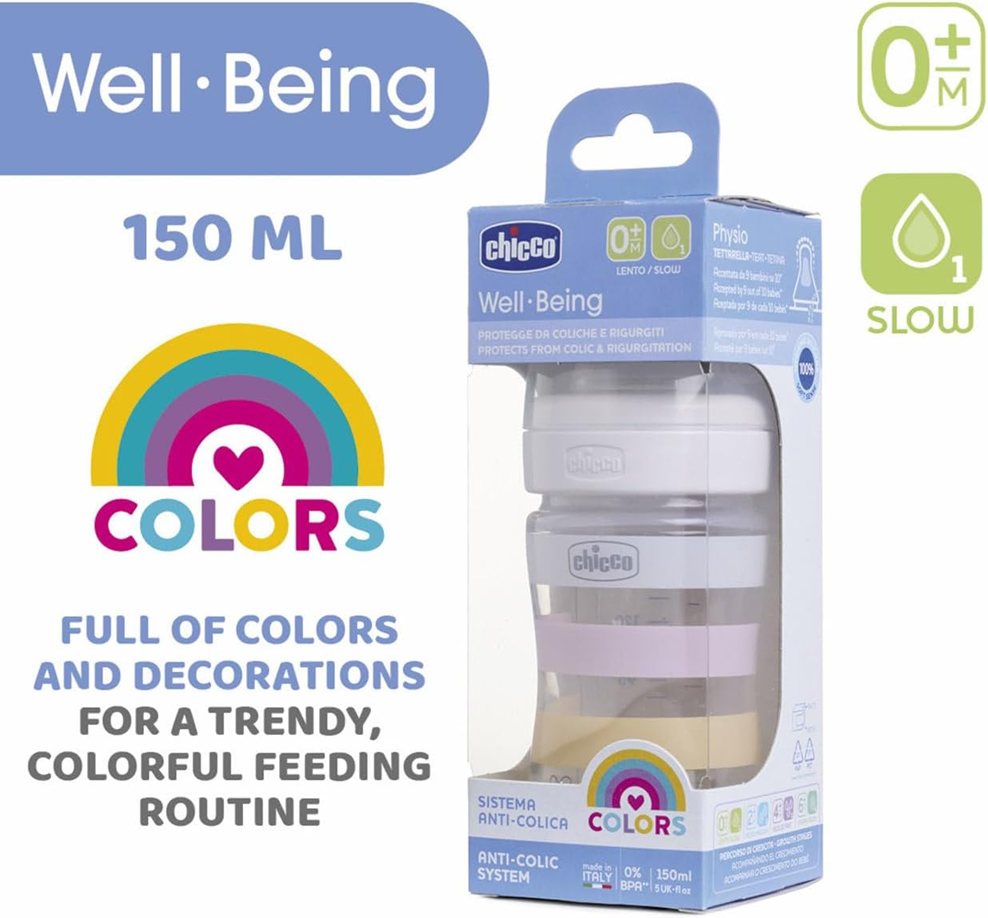 CHICCO butelka Well Being 0m+ 150ml