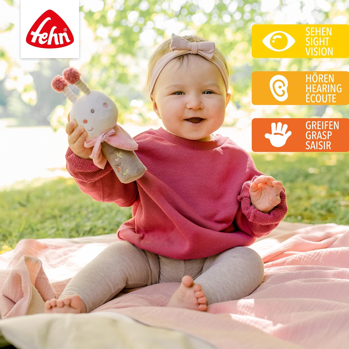 Плюшена играчка с пискалка FEHN Garden Dreams 19 cm ПЧЕЛА