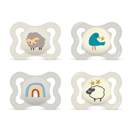 MAM Supreme Day&Night silicone pacifier 0-6m x4 GLOW-IN-THE-DARK