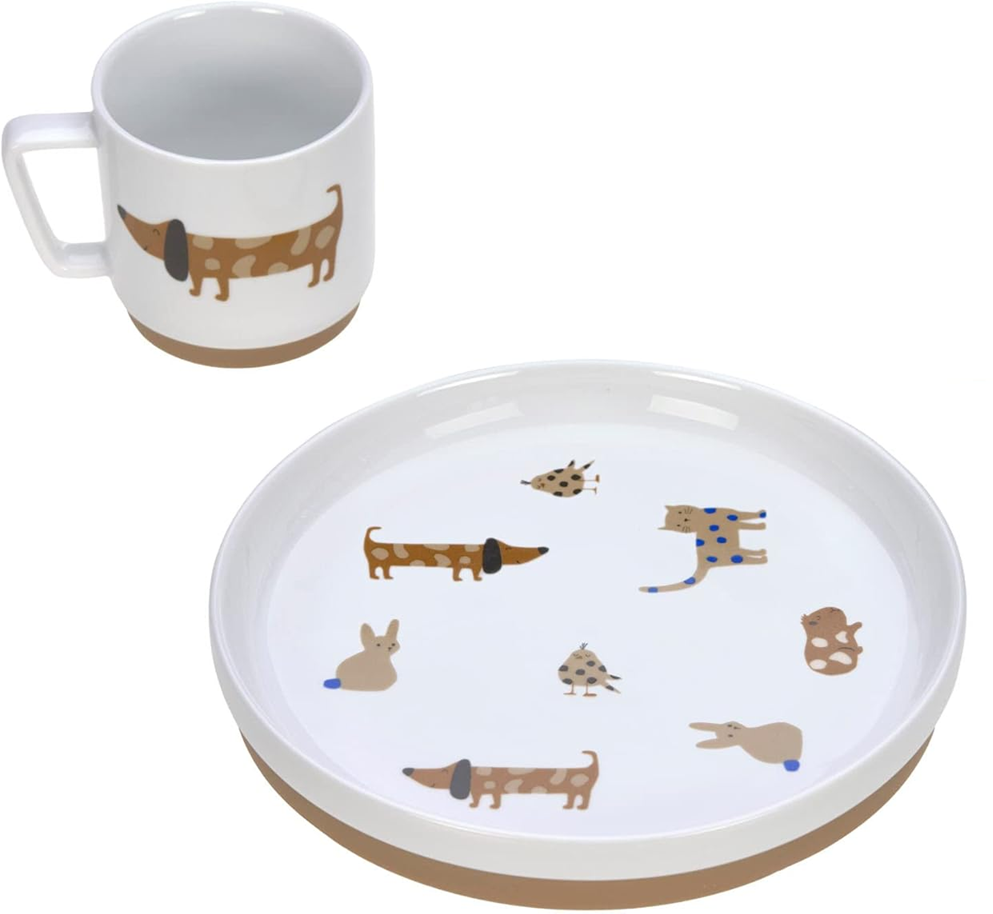 LASSIG Little Mateys súprava porcelánového riadu, 2-dielna