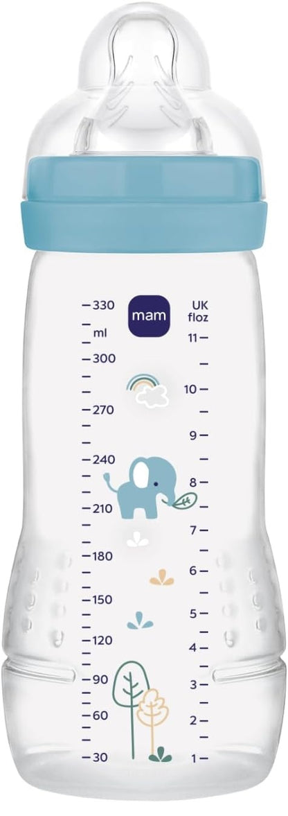 MAM Easy Active bottle 330 ml 6 m+ teat 4 extra-fast flow ELEPHANT