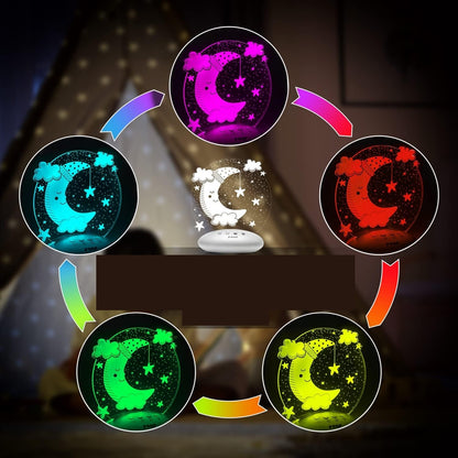 REER ColourLumy LED nočná lampička 5 farieb MESIAC