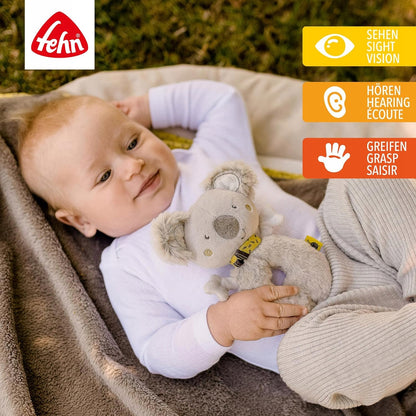 FEHN bavlnený uchopovač s hrkálkou KOALA 18 cm