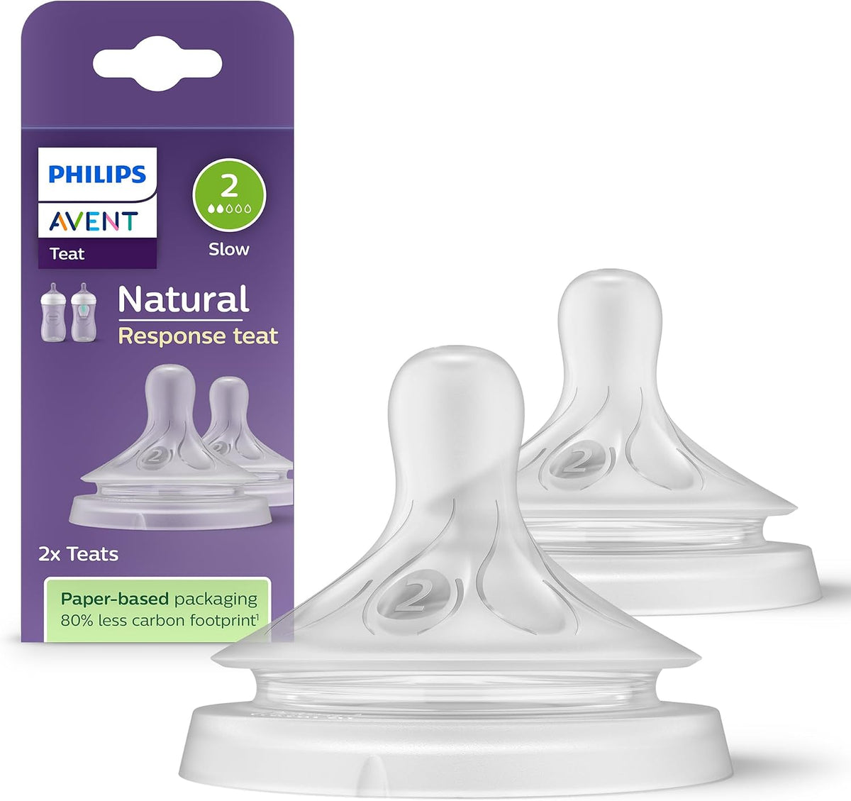 Philips Avent Natural Response cumlík na fľašu (2) 0m+ x2