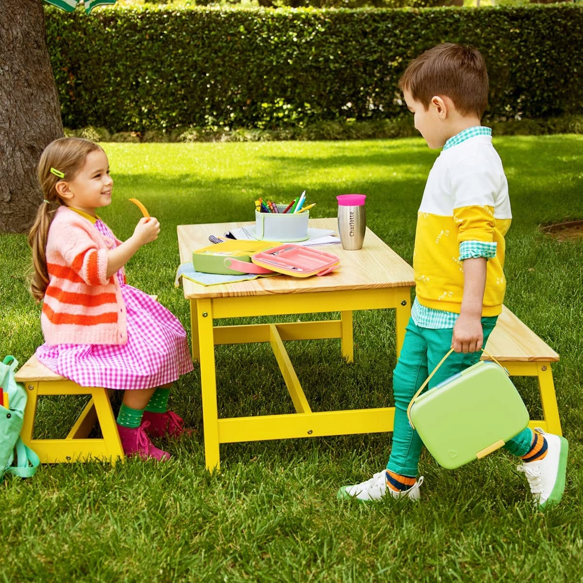 MUNCHKIN Bento Box broodtrommel + bestek, 5 vakken