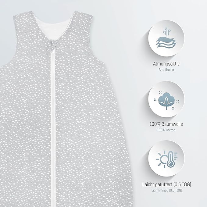 JULIUS ZOLLNER letný spací vak 0,5TOG 80/86cm JERSEY