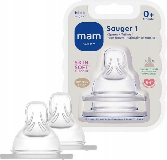 MAM tétines pour biberons 0mois+ x2