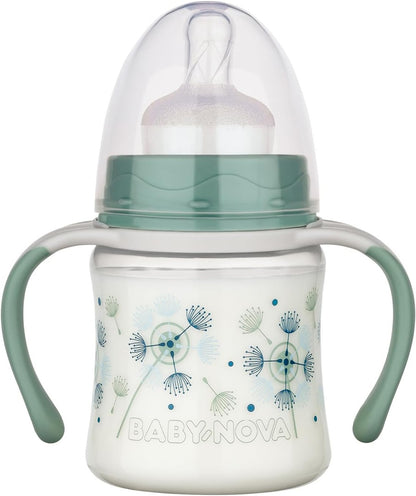 BABYNOVA Learner Bottle fľaša 150 ml s pomalým prietokom 0-24 mes.
