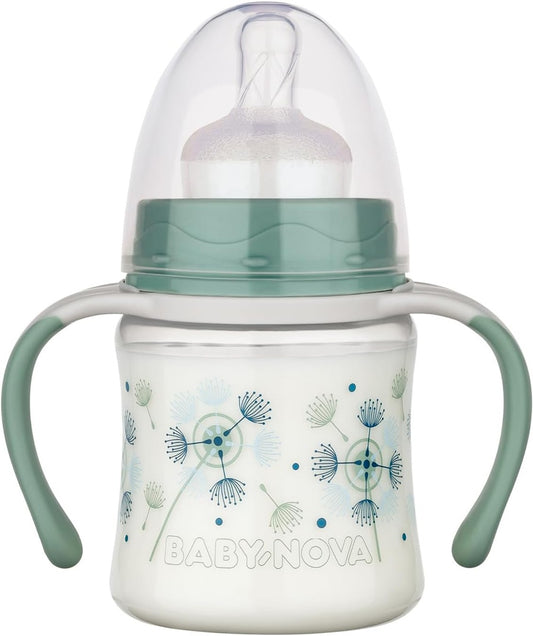 BABYNOVA Learner Bottle fľaša 150 ml s pomalým prietokom 0-24 mes.