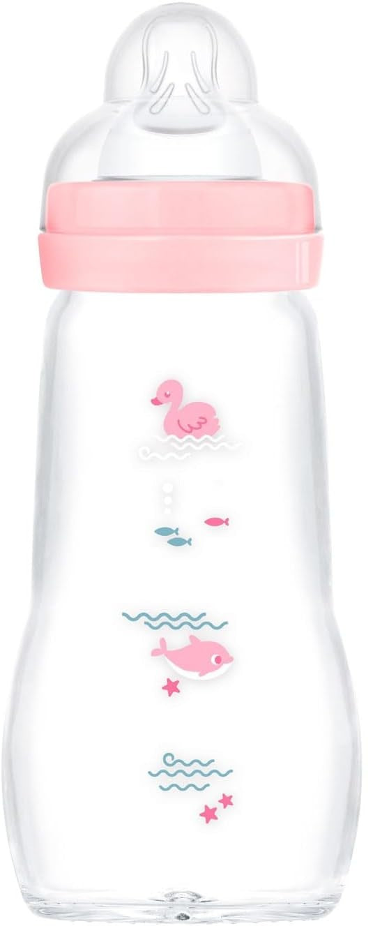 MAM Feel Good sklenená fľaša 260 ml cumlík 2 stredný prietok 2 m+ KAČKA