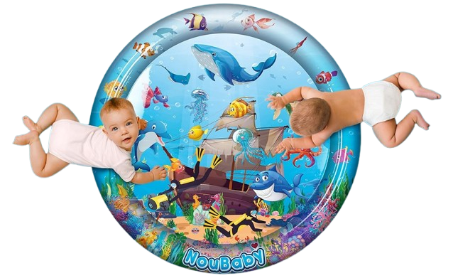 NOUBABY XXL vodná podložka na hru na brušku 100 cm OCEAN