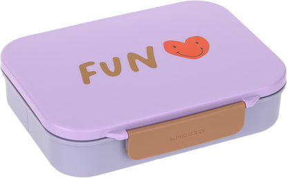 LASSIG Bento desiatový box s vyberateľnými priehradkami 17x21 cm MALÉ SRDCE