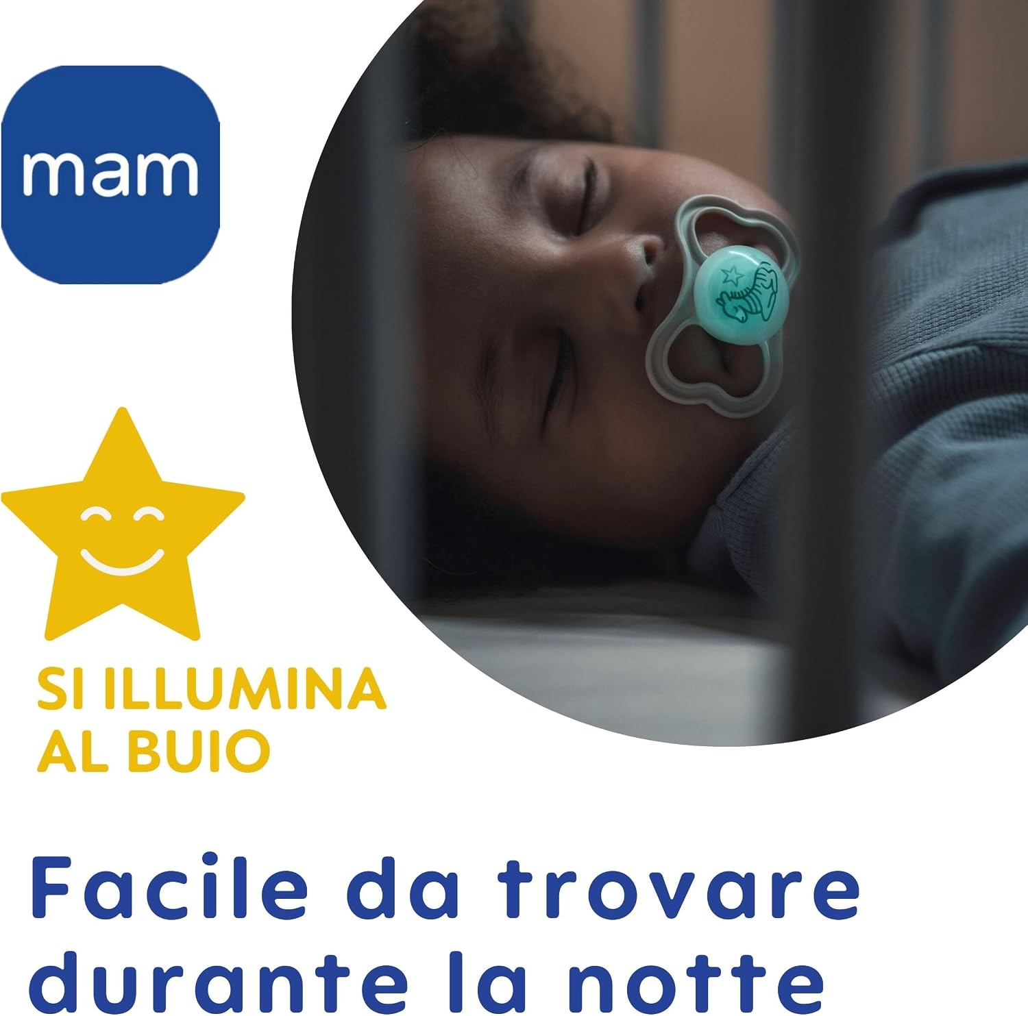 MAM Air Night silikónový cumlík 16 m+ x2 SVETIACE