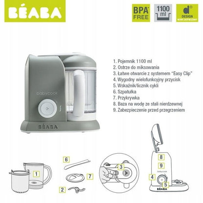 BEABA Babycook KUCHYNSKÝ ROBOT 4v1 parný hrniec, mixér