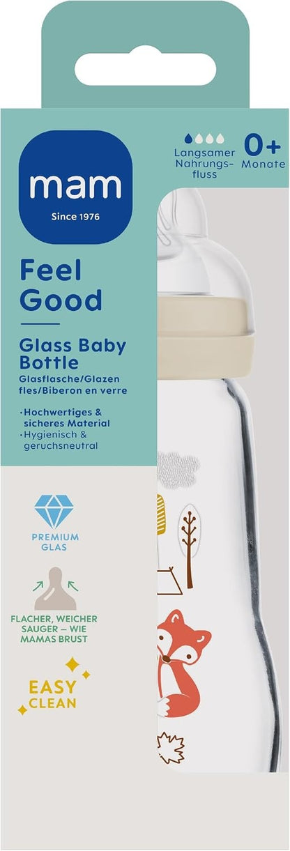 MAM Feel Good 260 ml – opakowanie butelki z królikiem i lisem