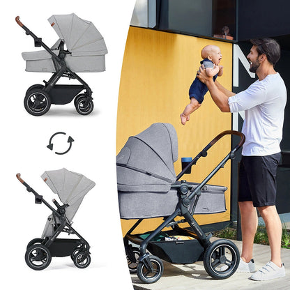 KINDERKRAFT B-TOUR 3v1 multifunkčný kočík do 22kg + autosedačka MINK PRO