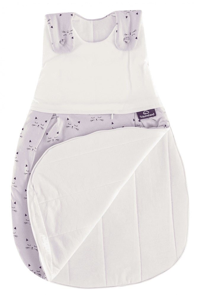 TRAUMELAND śpiworek do spania 2,5TOG całoroczny 56/62, bawełniany śpiworek niemowlęcy z otworami wentylacyjnymi