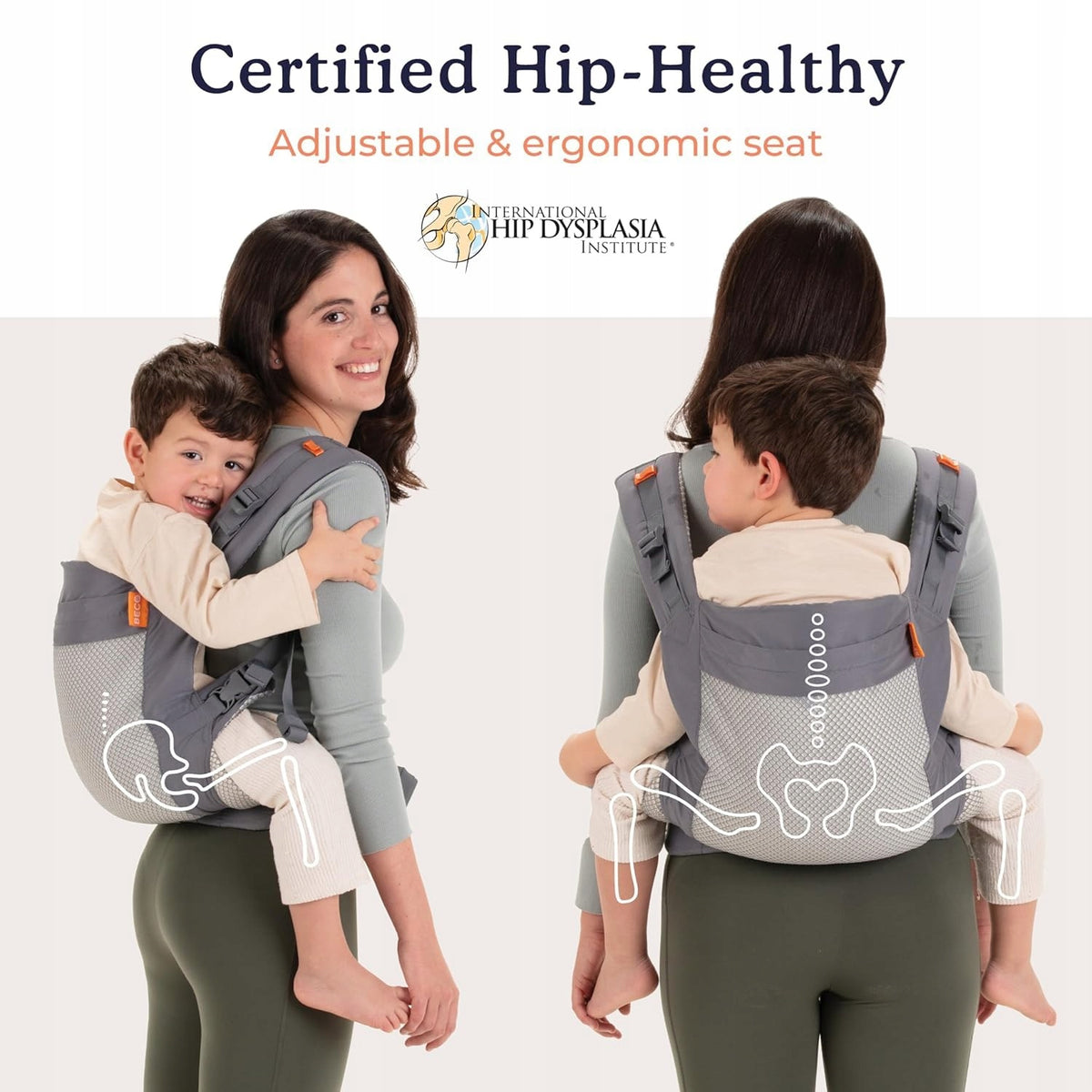BECO TODDLER nosič na pracky 9-27kg mesh 3d
