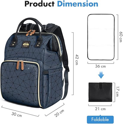 LEKEBABY nepremokavý batoh na plienky a doplnky