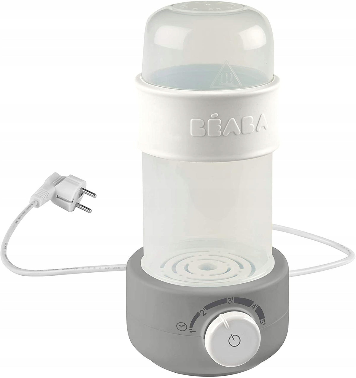 BEABA Baby Second podgrzewacz parowy, sterylizator biało-szary do butelek i słoiczków, BPA free
