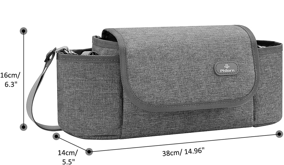 PHILORN taška na kočík a cez rameno 38 x 16 cm + prebaľovacia podložka