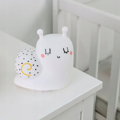 MINILAND Cosy Dreamer silikónová nočná lampička SLIMÁK 12,3 x 12,3 cm