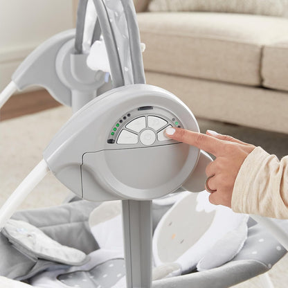 INGENUITY Comfort2GO ležadlo ZVUKY VIBRÁCIE Cuddle Lamb
