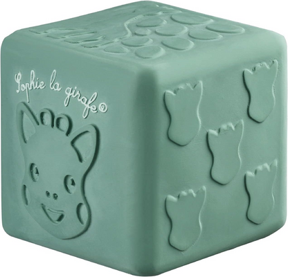 VULLI Cube gumená kocka s textúrami na hranie 7,3 cm ŽIRAFA SOPHIE