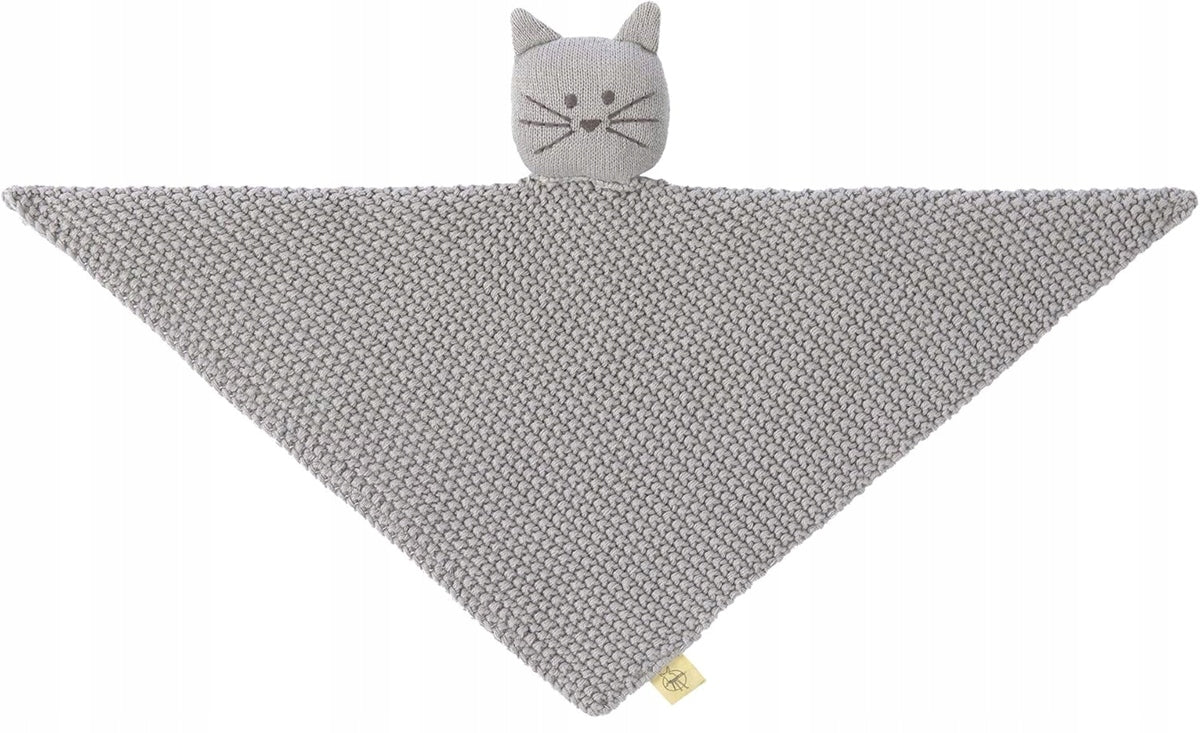 LASSIG Little Chums pletená maznacia dečka s hračkou MAČKA, 26 cm