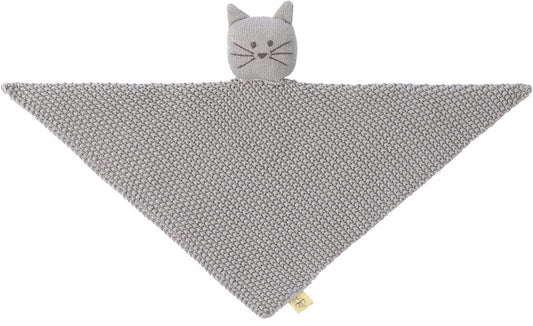 LASSIG Little Chums plapumă tricotată cu pisică de pluș 26 cm