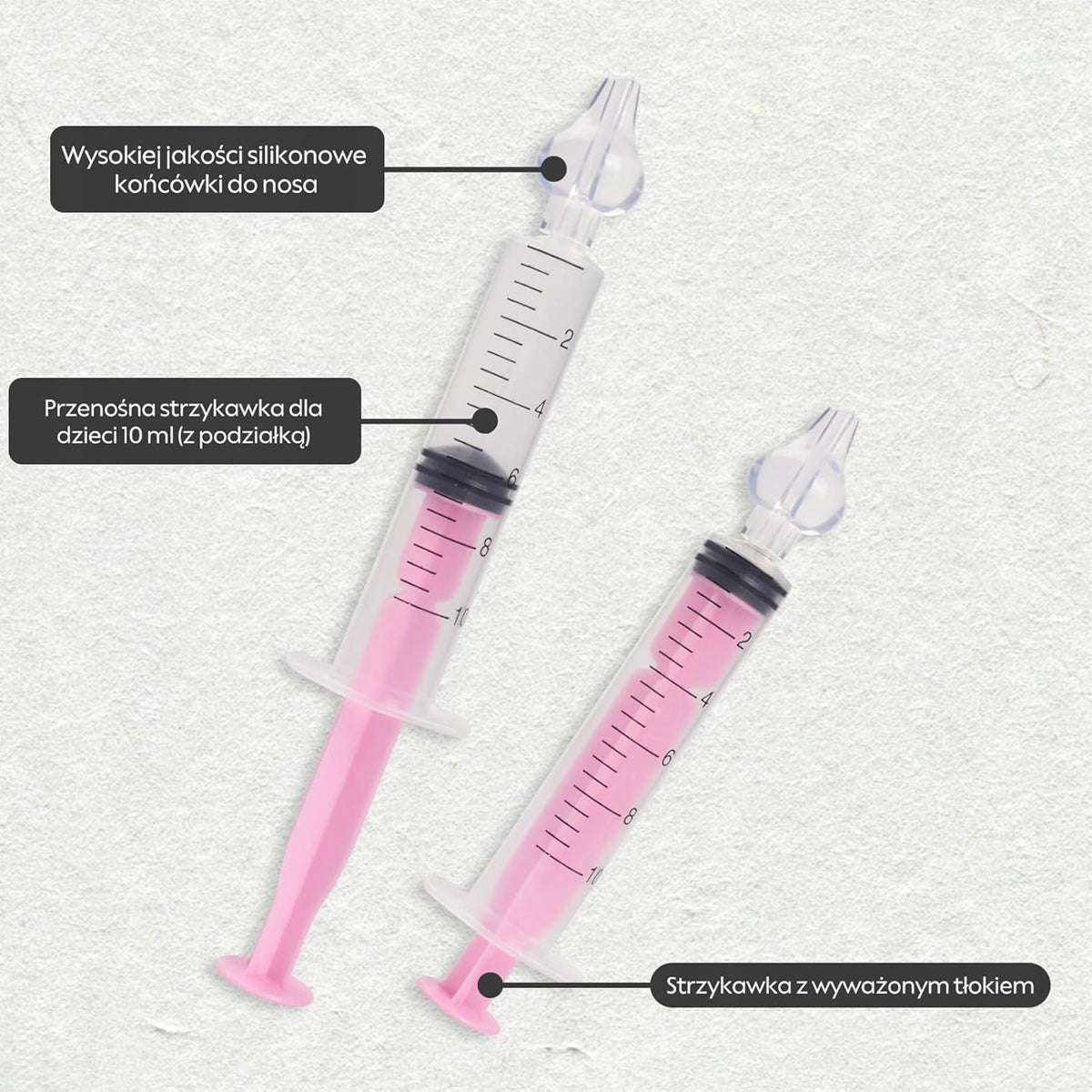 BABY AGE nosová irigácia, striekačky, 2 kusy, 10 ml