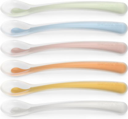 SUAVINEX Selection flexibilná silikónová lyžička 16 cm 4 m+ ružová