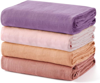 MOMCOZY mušelínové zavinovačky x4 bambus bavlna 120x120