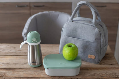 BEABA desiatový box lunchbox NEREZOVÁ OCEĽ 760 ml s priehradkami