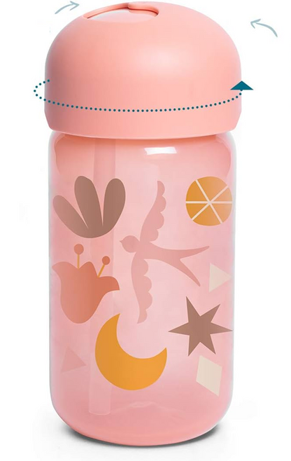 SUAVINEX Straw Trainer Cup nerozlievací pohár so slamkou 340 ml 18 m+
