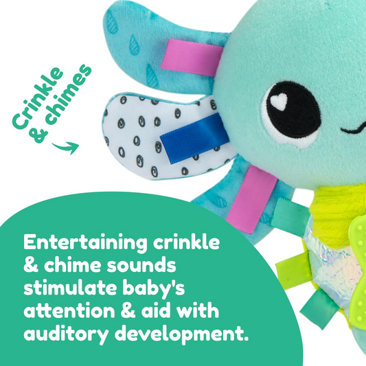LAMAZE závesná hračka na kočík a do postieľky Alice Axolotl 30 cm 0-6 mes.