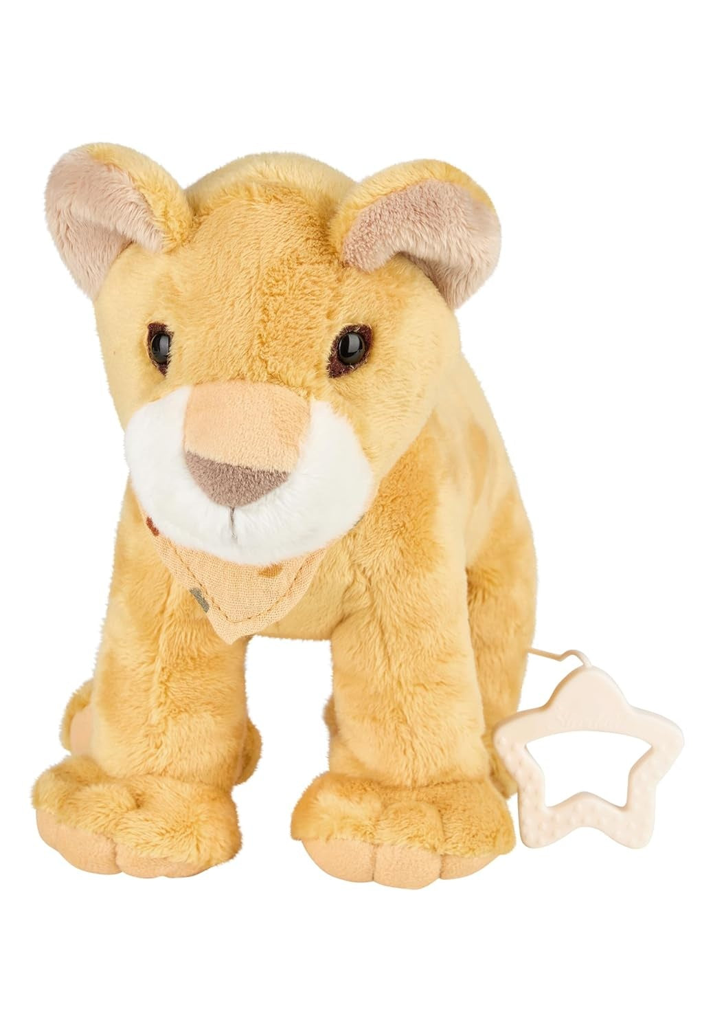 STERNTALER Lev Leo hračka na maznanie s hracou skrinkou „Pieskový dedko“ 24 cm