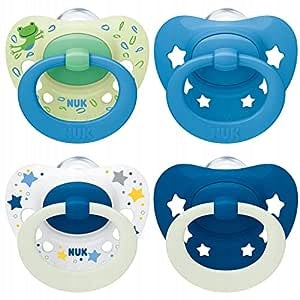 NUK Signature DAY&NIGHT soother x2, glow in the dark x2, storage box