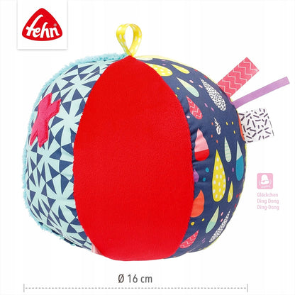 FEHN Color látková lopta so zvukom 16cm