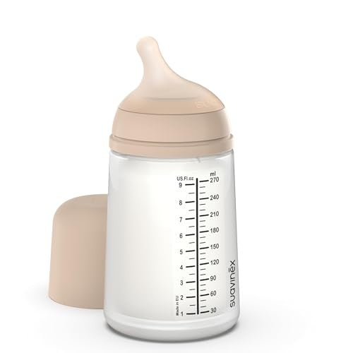 Suavinex Zero Zero antikoliková fľaša 270 ml 3m+ stredný prietok (M)