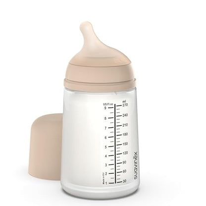 Suavinex Zero Zero antikoliková fľaša 270 ml 3m+ stredný prietok (M)