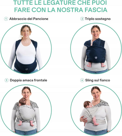 KOALA BABYCARE elastická šatka na nosenie max 15kg