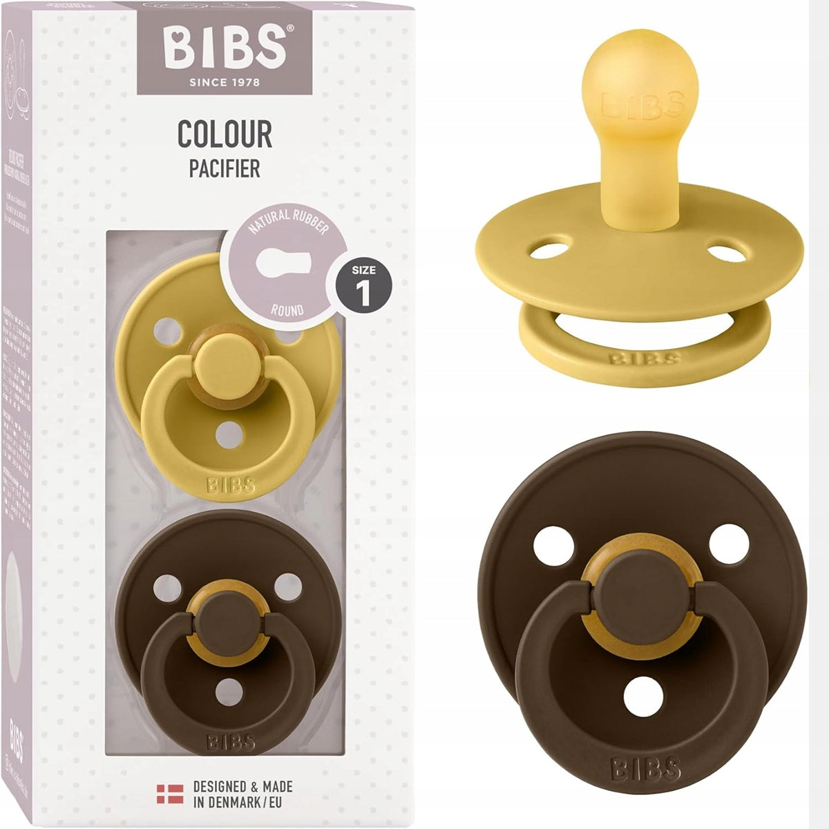 BIBS COLOUR cumlíky 2 ks kaučuk 0–6 mesiacov