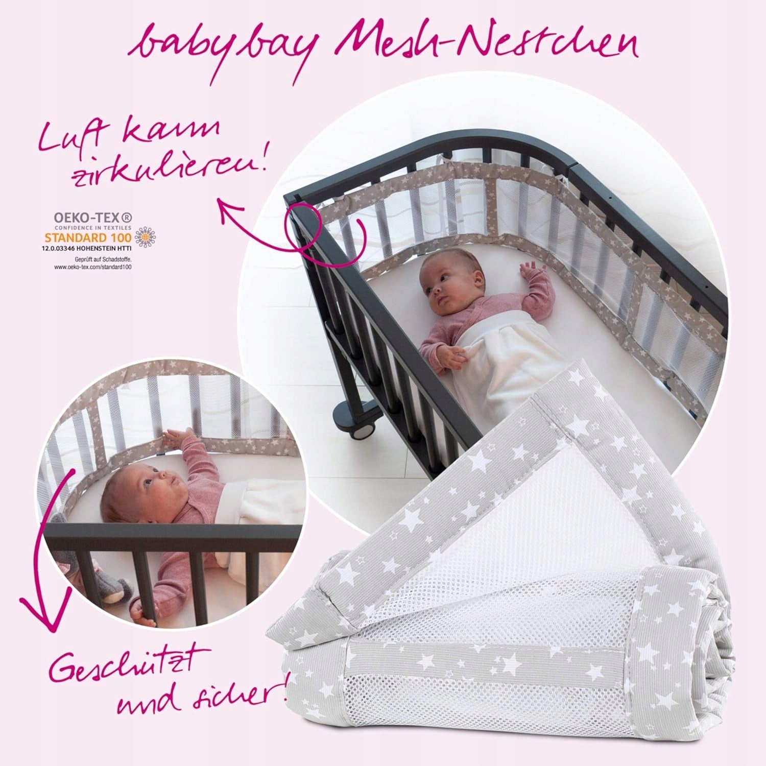 BABYBAY ochranný mantinel do postieľky 168 × 24 cm