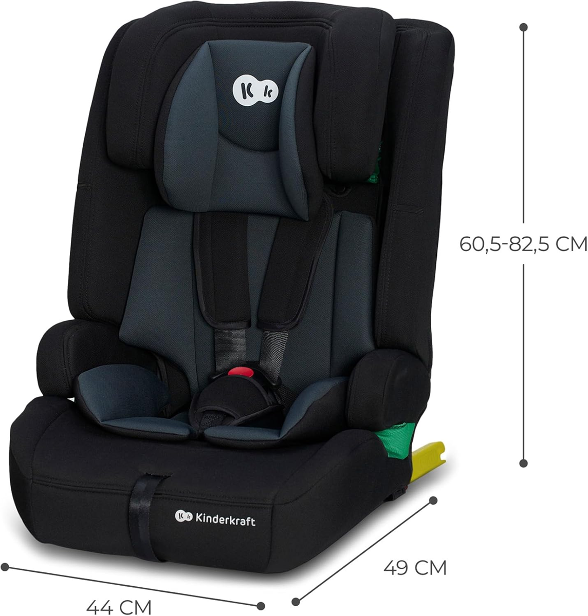 KINDERKRAFT SAFETY FIX 2 i-Size autosedačka 9–36 kg, skupina 1/2/3, ISOFIX