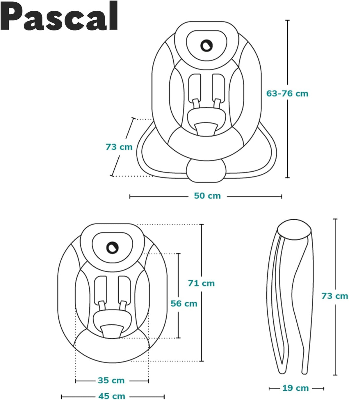 LIONELO PASCAL 2 v 1 ležadlo a hojdačka do 9 kg melódie + vibrácie