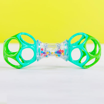 BRIGHT STARTS Oball Shaker hryzadlo s hrkálkou a úchopom, 14,5 cm