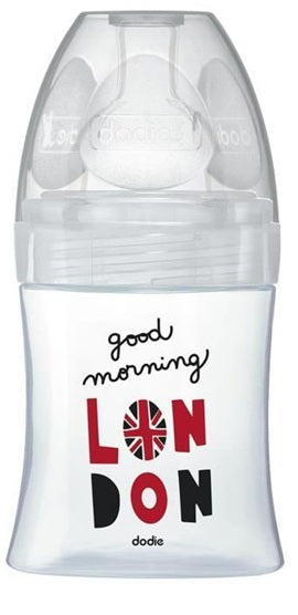 DODIE Sensation+ LONDÝN sklenená fľaša 150 ml 0–6 m cumlík 1 pomalý prietok