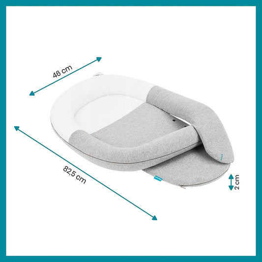 BABYMOOV Babynest kokon poduszka rozgrzewająca z wymiarami 82,5 x 46 cm, ergonomiczny kokon dla niemowląt