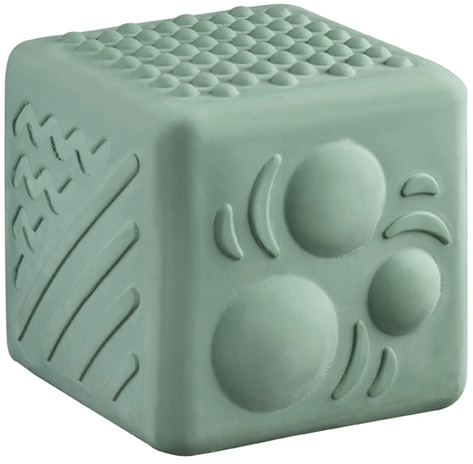 VULLI Cube gumená kocka s textúrami na hranie 7,3 cm ŽIRAFA SOPHIE